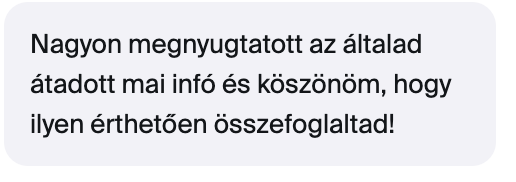 Kliens visszajelzés