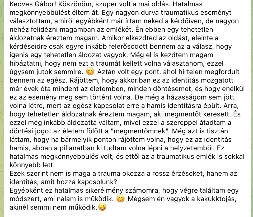 Kliens visszajelzés