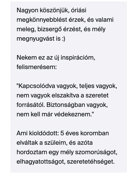 Kliens visszajelzés