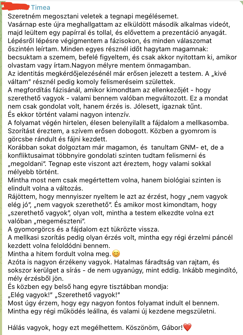 Kliens visszajelzés