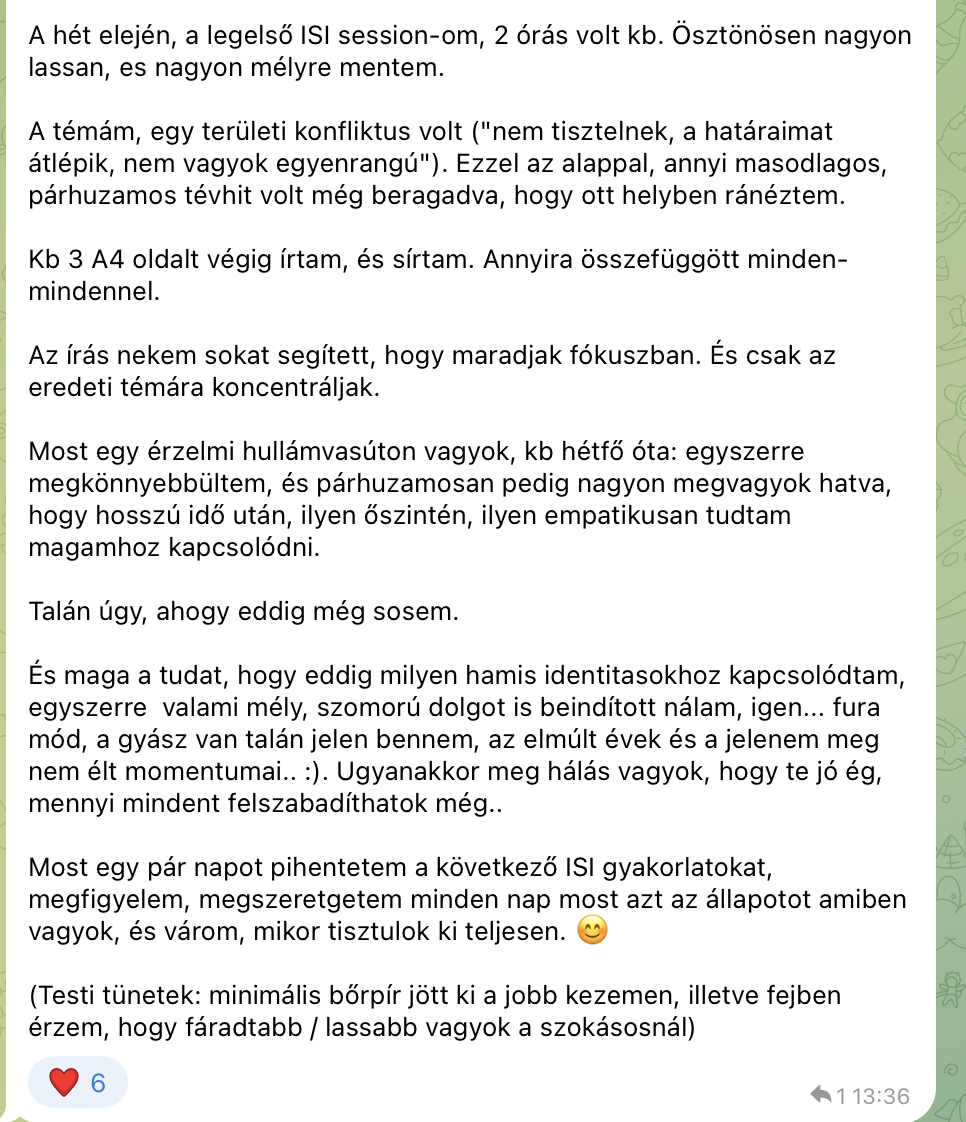 Kőrösi Nikoletta visszajelzése